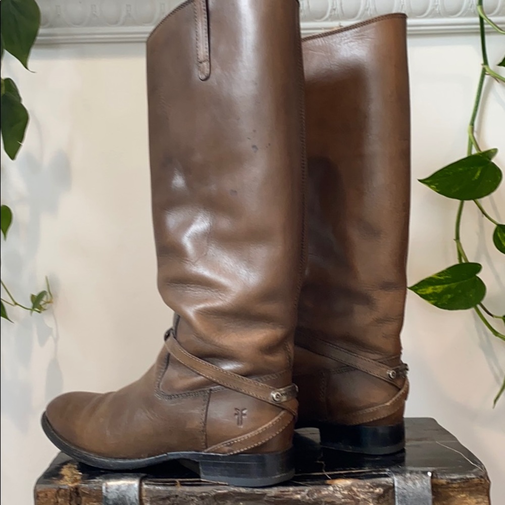 FRYE brown leather riding boots - Picture 3 of 8